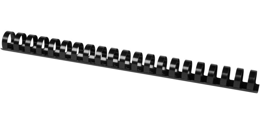 Q-CONNECT combs 22mm 21 loops 50 pieces black
