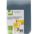 Q-CONNECT couvertures, ft A4, PVC, 150 micron, paquet de 100 pièces, transparent