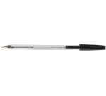 Q-CONNECT ballpoint pen, with cap, 0.7 mm, medium tip, black