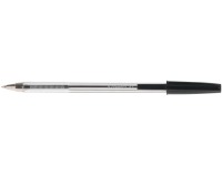 Q-CONNECT ballpoint pen, with cap, 0.7 mm, medium tip, black