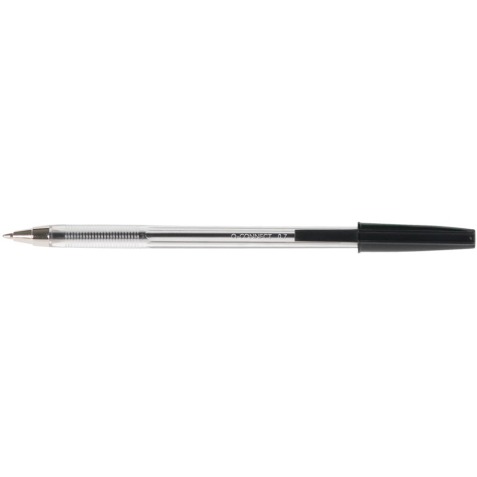 Q-CONNECT balpen, met dop, 0,7 mm, medium punt, zwart