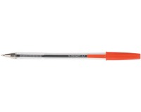 Q-CONNECT Kugelschreiber, mit Kappe, 0,7 mm, mittlere Spitze, rot
