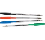 Q-CONNECT ballpoint pen, with cap, 0.7 mm, medium point, green