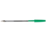 Q-CONNECT ballpoint pen, with cap, 0.7 mm, medium point, green