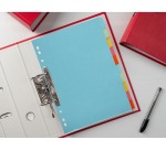 Q-CONNECT dividers, A4, cardboard, 11 holes, 10 tabs, assorted colors