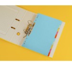 Q-CONNECT dividers, A4, cardboard, 11 holes, 10 tabs, assorted colors