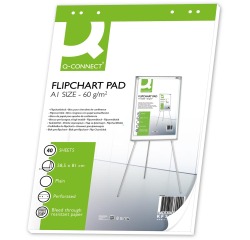 Q-CONNECT papier pour tableau de conférence, 58,5 x 81 cm, 60 g/m², uni, 40 feuilles