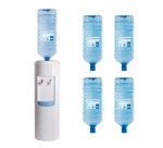 Kit O-water: 1 x Basic refroidisseur d'eau, blanc (FWB2013), 6 x eau de source 18 l (FW189) inclus