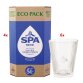 Actie Spa Reine water, niet bruisend, 4 x eco pack van 5l (051829- + GRATUIT 6 GLAZEN SPA (SPAGLAF)