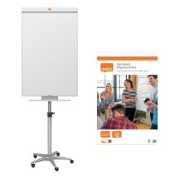 ACTIE NOBO : 1 x Impression Pro mobiele flipover (1902386) + GRATIS 1 x papierblok, 65 x 95 cm