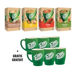 Action Coup a Soup 1x champignon crouton, 1x poulet, 1x tomate crouton, 1x legumes crouton + GRATUIT tas
