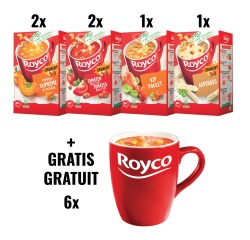 ACTION ROYCO: 2 x potiron, 2 x tomates boulettes, 1 x poulet, 1 x asperges + 1 x 6 tasses GRATUIT
