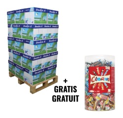 ACTION DOUBLE A: 1 x papier d'impression A4 80 g pallette (D1022P1) + GRATUIT 1 x Celebrations silo 1435g
