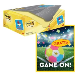 Post-It Action: 1 x Notes, 100 sheets, 76x12x7, yellow, 16x (+4 free) + 1 x FREE balloon