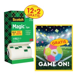 Scotch Aktion: 1 x Scotch Magic Tape Klebeband, 12x (+2 gratis) + 1 x GRATIS Ballon