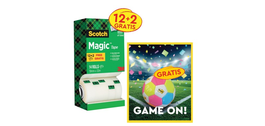 Scotch Deal: 1 x Scotch Magic Tape, 12x (+2 free) + 1 x FREE balloon