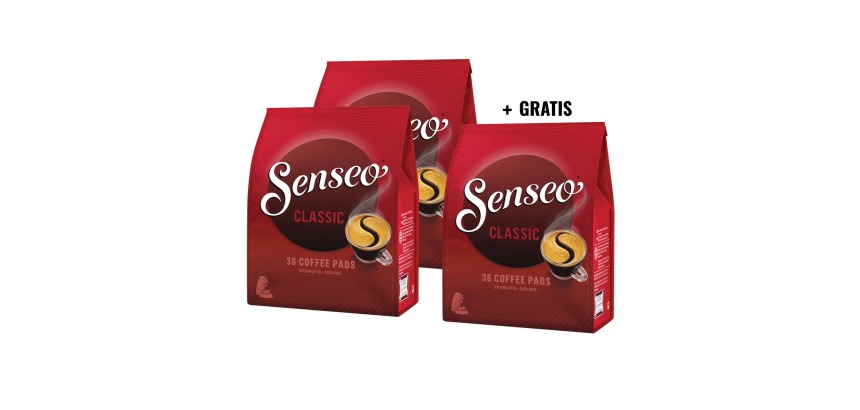 ACTIE SENSEO: 2 + 1 GRATIS: Senseo Classic, zakje van 36 koffiepads