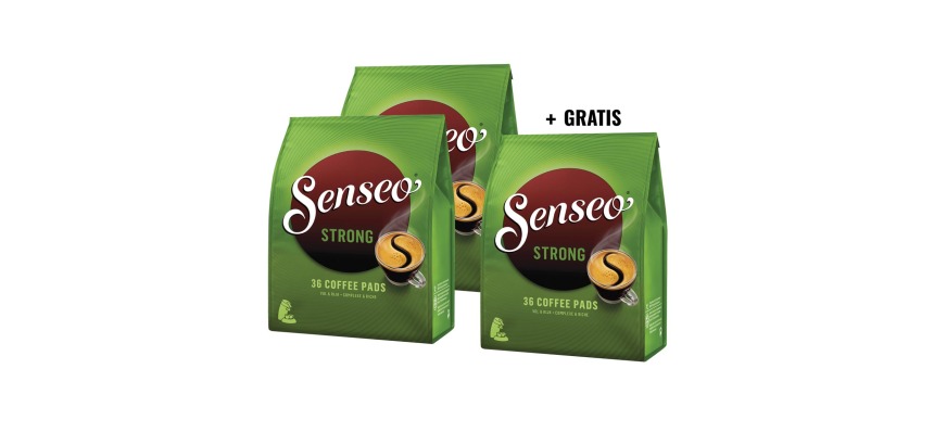 ACTION SENSEO: 2 + 1 FREE: Senseo Strong, pack of 36 coffee pods