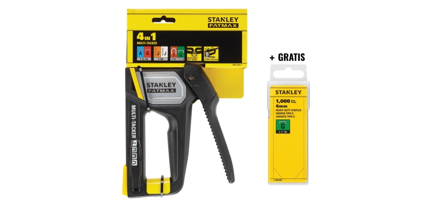 STANLEY DEAL: 1 x FatMax 4-in-1 pneumatic stapler + FREE 1 x box of 1,000 staples, type A