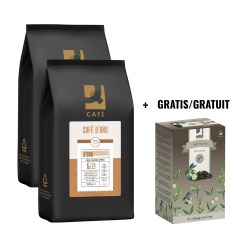 ACTION Q-CONNECT: 2 x coffee beans Café D'Oro, 1 kg + FREE 1 x tea, earl grey, 20 bags