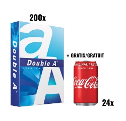 AKTION DOPPEL A: 1 x Palette Premium Papier A4, 80 g + KOSTENLOS 1 x Coca-Cola, 33 cl, 24 Stück