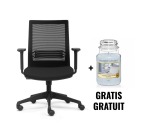 ACTION EUROSEATS: 1 chaise de bureau Evora + 1  Yankee bougie GRATUIT