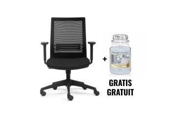 ACTION EUROSEATS: 1 x chaise de bureau Evora (réf. EVO1010) + GRATUIT 1 x Yankee bougie, 623 g