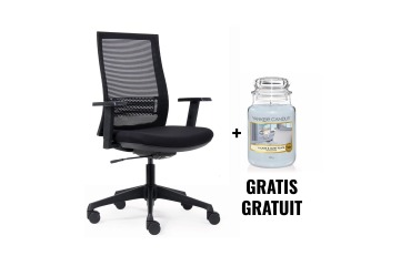 ACTION EUROSEATS: 1 x chaise de bureau Canillo (réf. CAN2010) + GRATUIT 1 x Yankee bougie, 623 g