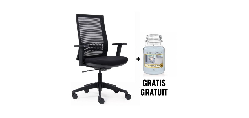 ACTION EUROSEATS: 1 chaise de bureau Canillo + 1 bougie Yankee GRATUIT