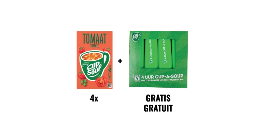 Promo Pack CUP A SOUP: 4 packs of 21 tomato sachets + FREE 1 pack of 4 green highlighters