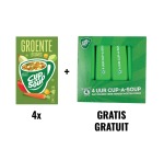 Promo-Paket CUP A SOUP: 4 Packungen mit 21 Gemüsesuppentüten + GRATIS 1 Packung mit 4 grünen Textmarkern