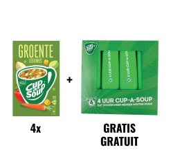 ACTIE CUP A SOUP: 4 x groenten, pak van 21 zakjes + GRATIS 1 x markeerstift, groen, pak van 4 stuks