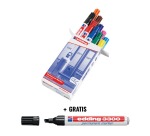 Promo Action Edding: Box of 10 assorted Edding markers 3000 + 1 black permanent marker E3300 FREE