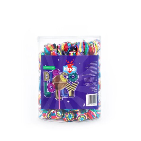 Hirsch Disco Lolly, 100 stuks, pot van 1,2 kg