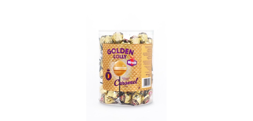 Hirsch Golden Lolly, 100 pièces, pot de 1,2 kg