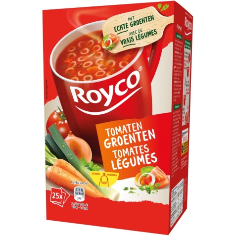 Royco Minute Soup Classic tomaten groenten - Big Box doos van 25 zakjes