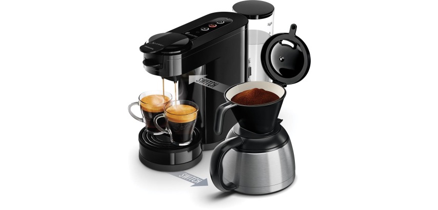 Philips Senseo Switch HD6592 - coffee machine - 1 bar - deep black