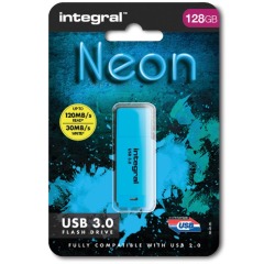 Integral Neon USB-A 3.0 Flash Drive 128GB Blue