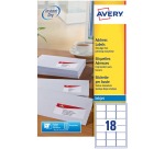 Etiquette Avery J8161-25 63,5x46,6mm blanc 450 pièces