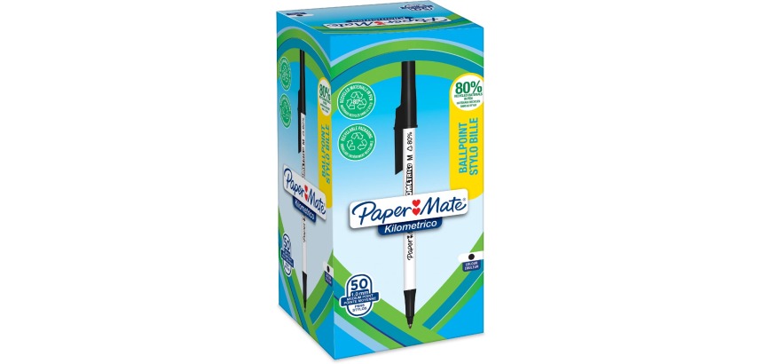 Paper Mate balpen Kilometrico, medium, doos van 50 stuks, zwart