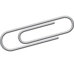 Kangaro trombones, 25 mm, ronds, galvanisés, boîte de 100 pièces.