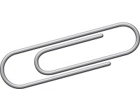 Kangaro trombones, 25 mm, ronds, galvanisés, boîte de 100 pièces.