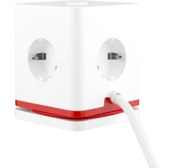 IOIO douille SW1000 avec 3 prises et 3 ports USB, cube, blanc