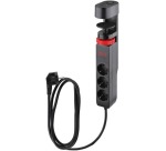 IOIO douille SL3000 avec 3 prises et 3 ports USB, pince de table, noir