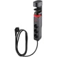 IOIO douille SL3000 avec 3 prises et 3 ports USB, pince de table, noir