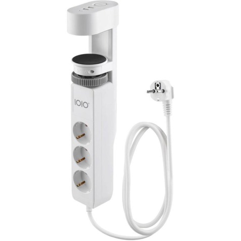 IOIO douille SL3000 avec 3 prises et 3 ports USB, pince de table, blanc