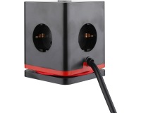 IOIO douille SW1000 avec 3 prises et 3 ports USB, cube, noir