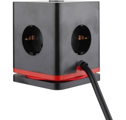 IOIO douille SW1000 avec 3 prises et 3 ports USB, cube, noir
