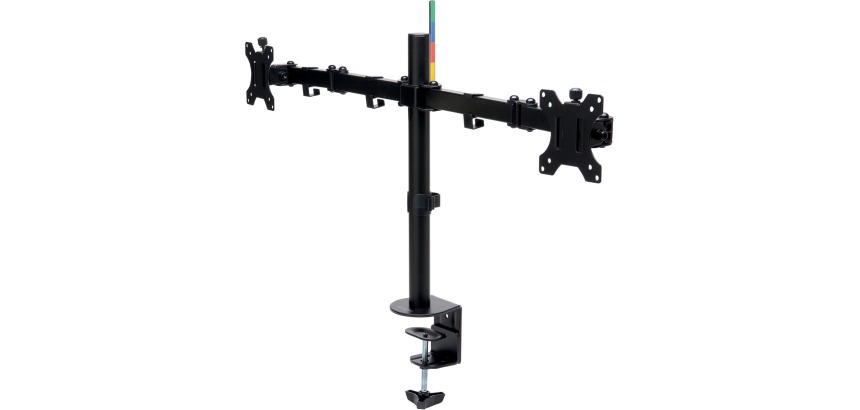 Kensington SmartFit Ergo monitorarm, met uitschuifbare arm, dubbel, zwart