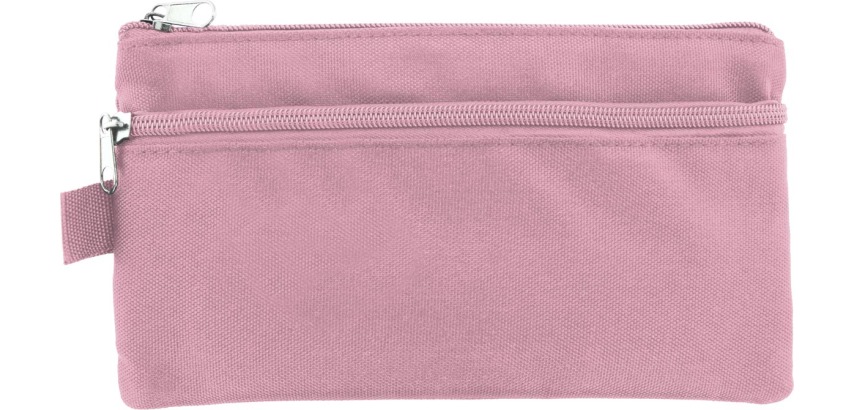 Kangaro pencil case, flat, 21 x 11 cm, pastel pink
